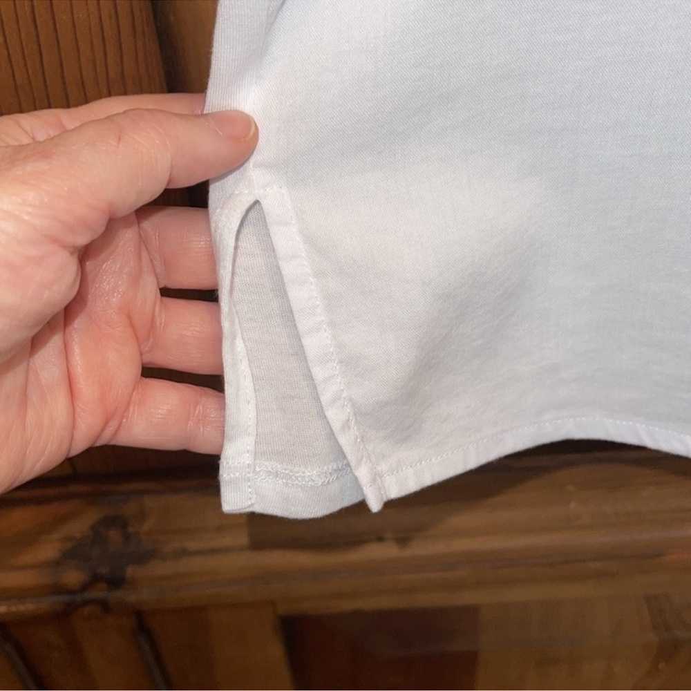 NWOT Splendid Classic White Button-Front Short Sleeve Shirt Sz. MD - Picture 6 of 14